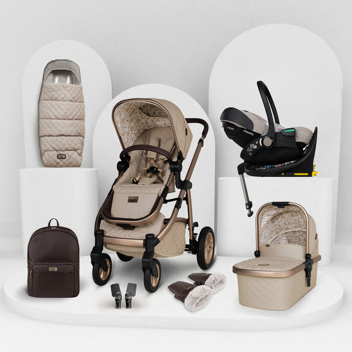 Cosatto Ultimate Wow 3 Rotate & Recline Cozy Bundle Whisper