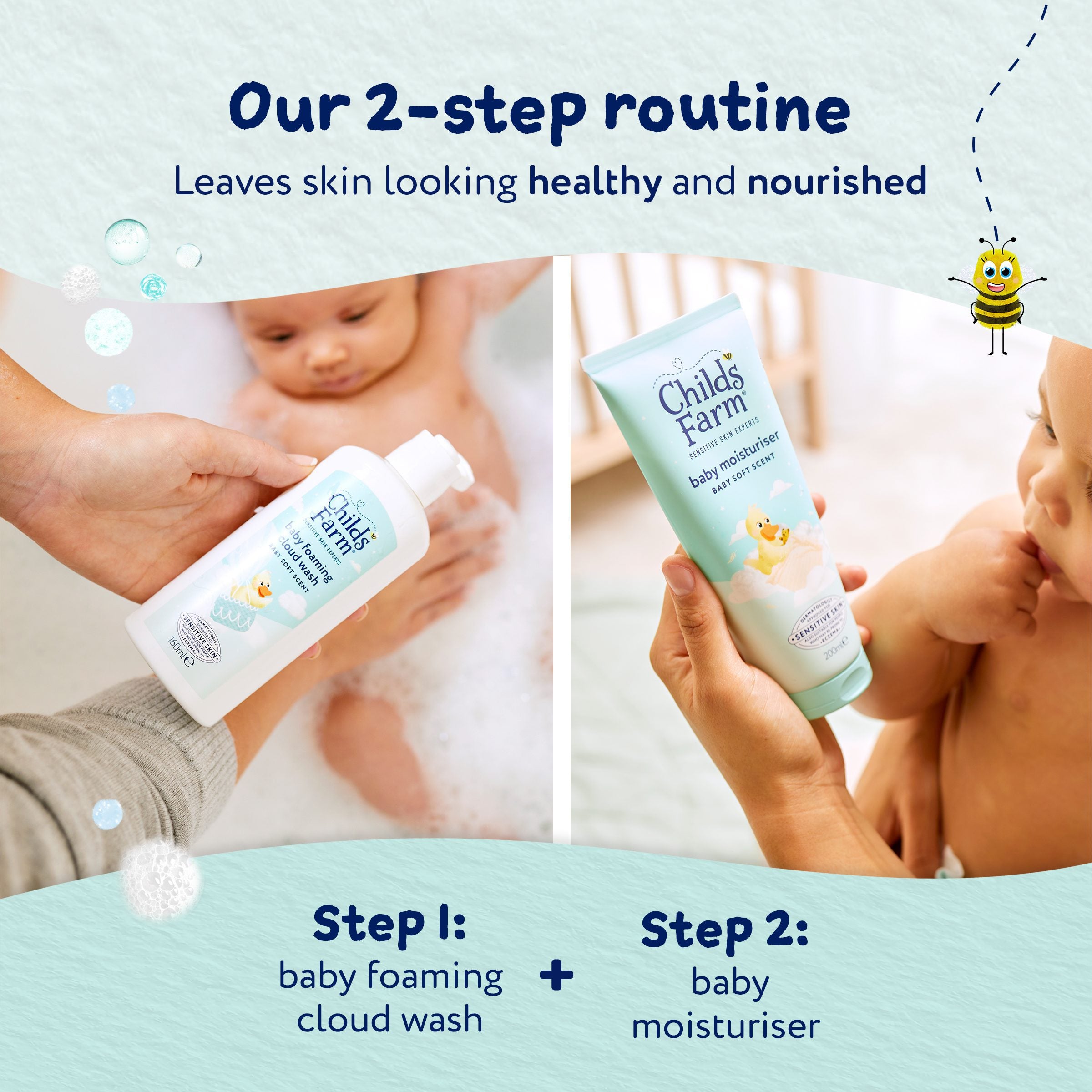 Childs Farm Baby Foaming Cloud Wash, Baby Soft Scent 160ml