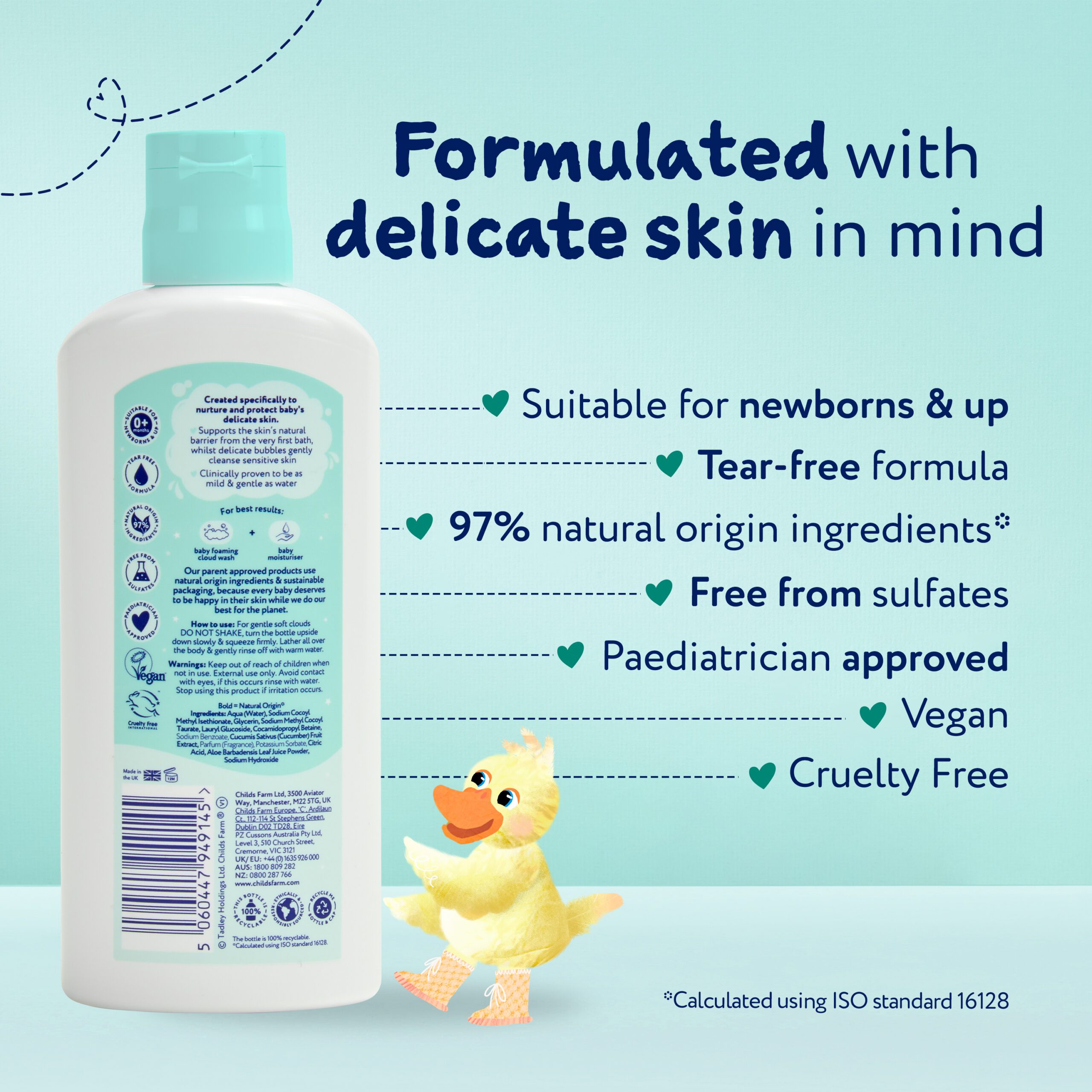 Childs Farm Baby Foaming Cloud Wash, Baby Soft Scent 160ml