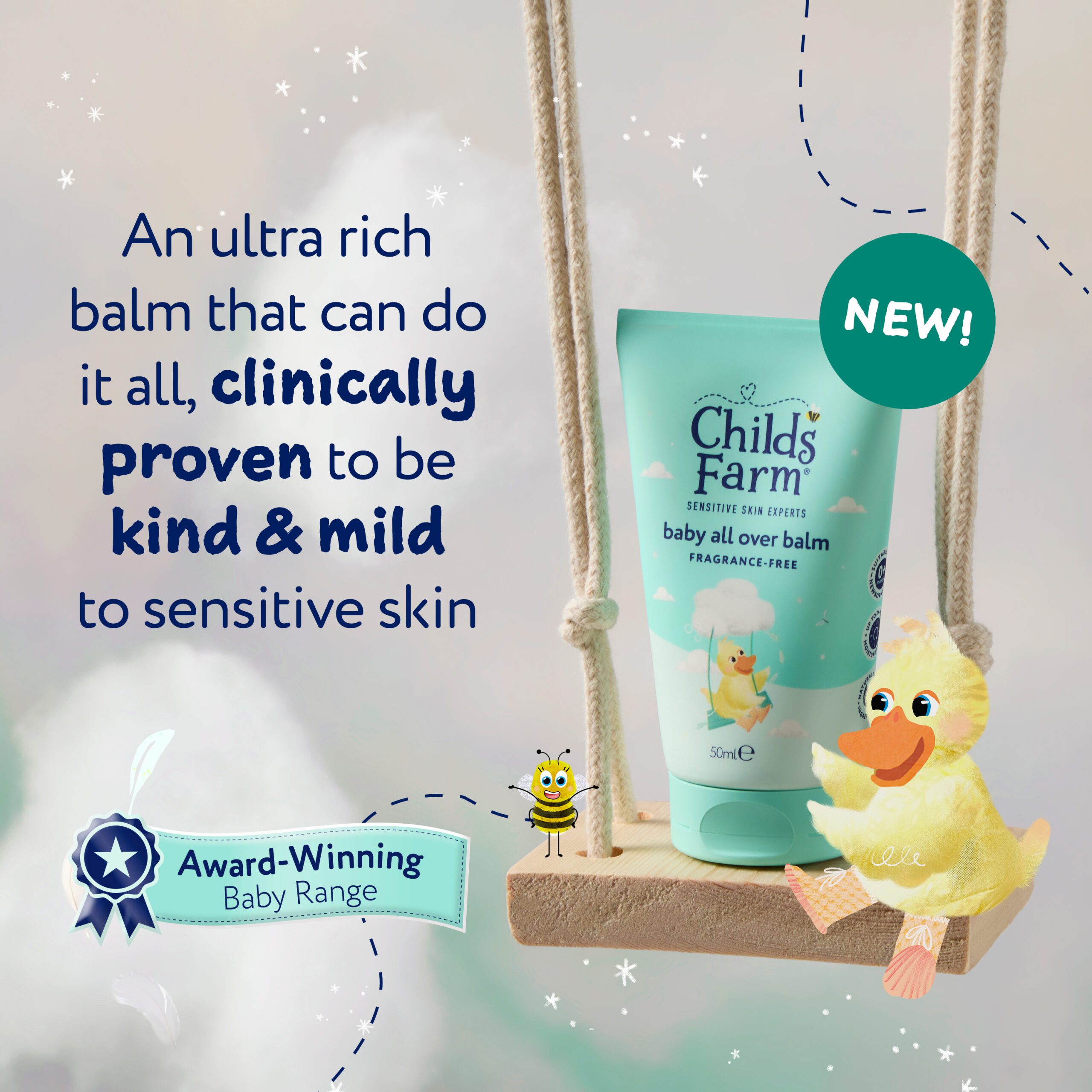 Childs Farm Baby All Over Balm, Fragrance-Free 50ml