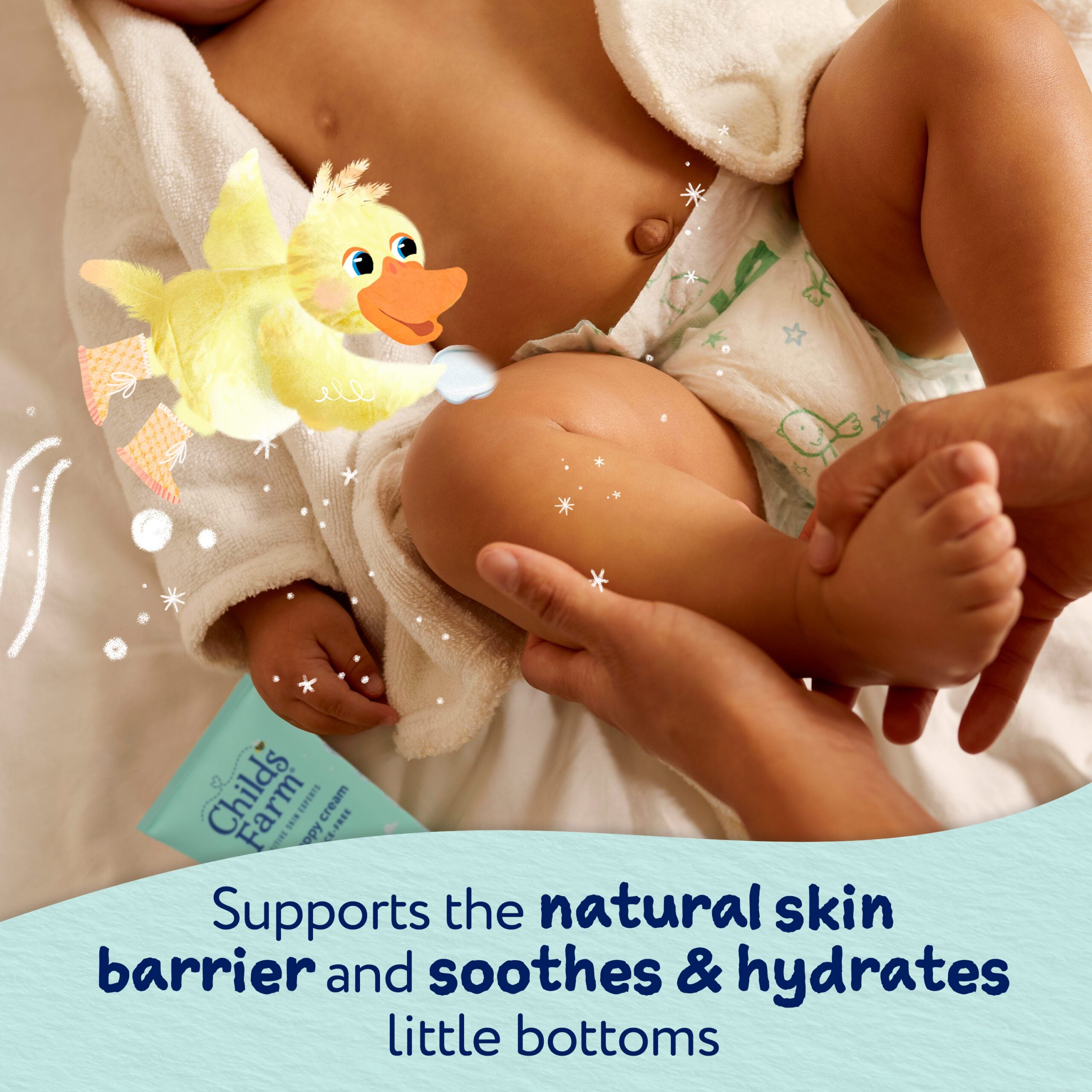Childs Farm Baby Nappy Cream, Fragrance-Free 100ml