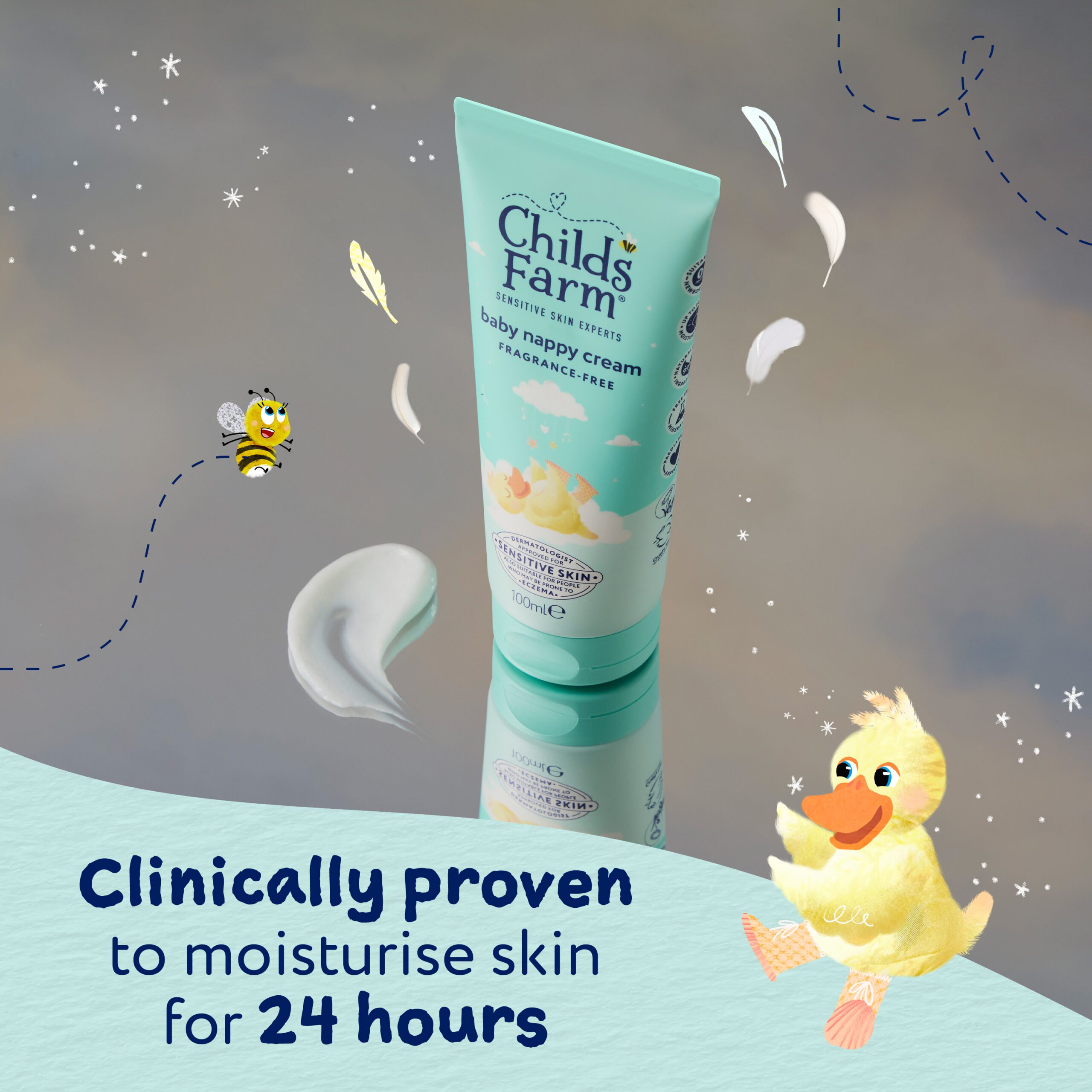 Childs Farm Baby Nappy Cream, Fragrance-Free 100ml