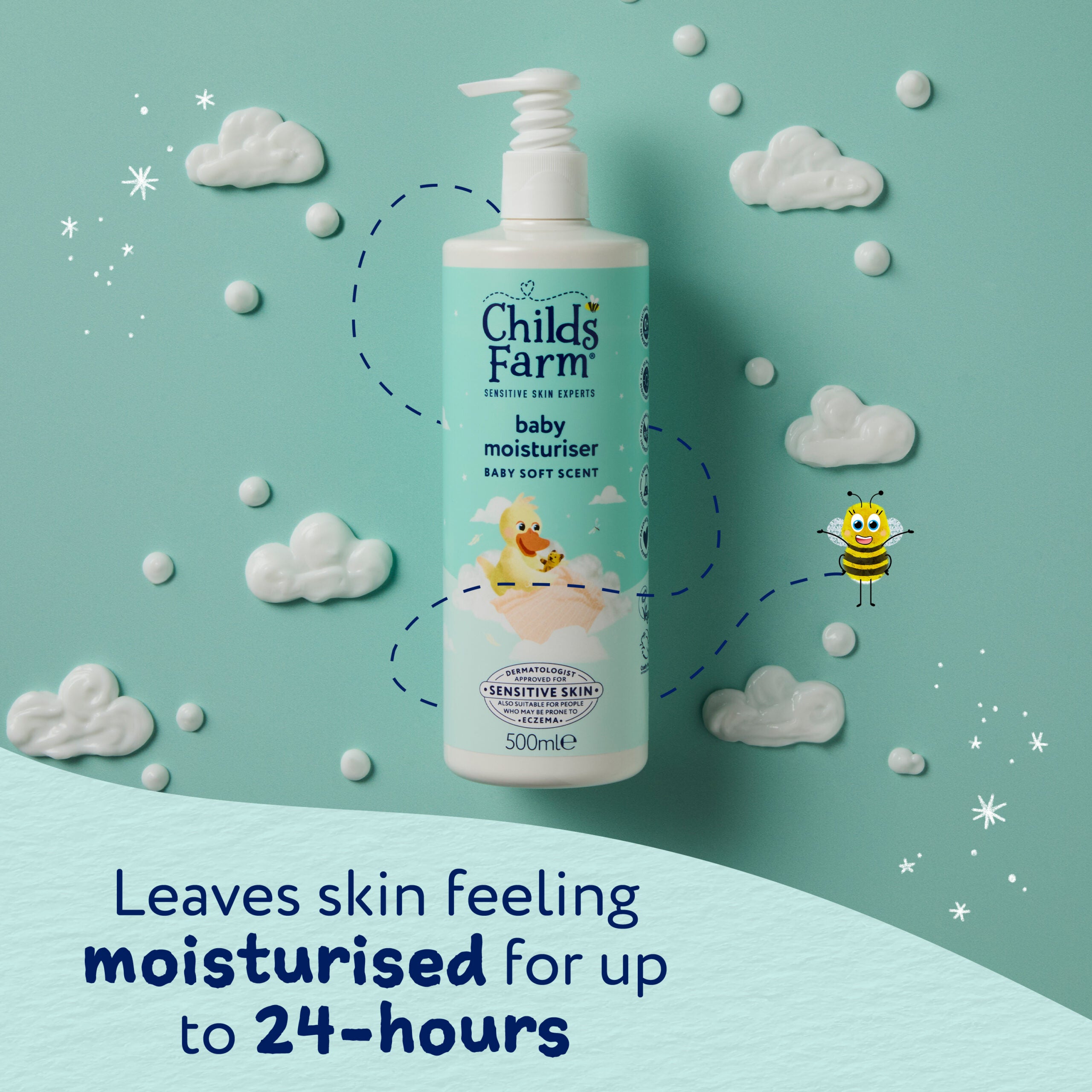 Childs Farm Baby Moisturiser, Baby Soft Scent 500ml