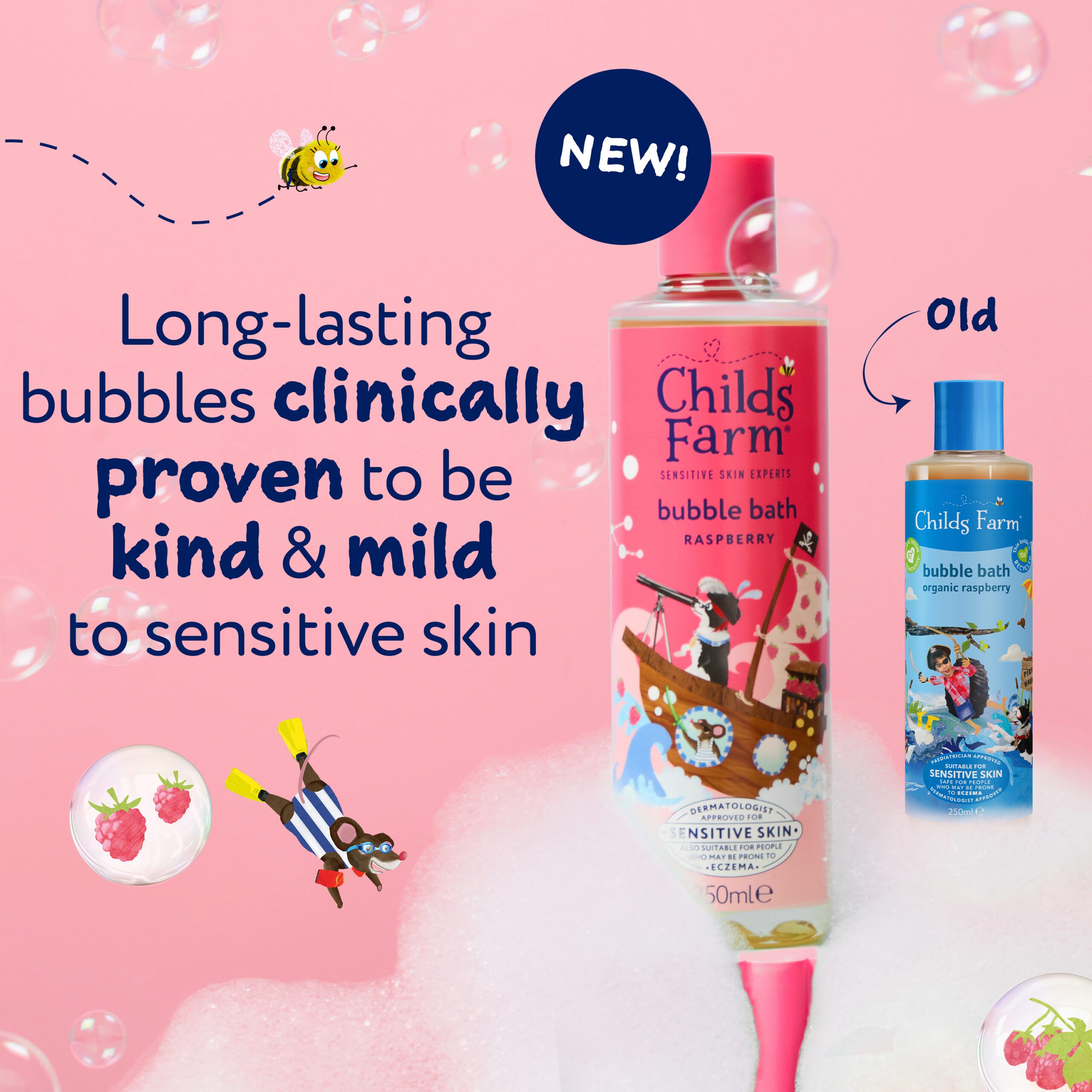 Childs Farm Bubble Bath, Raspberry 250ml