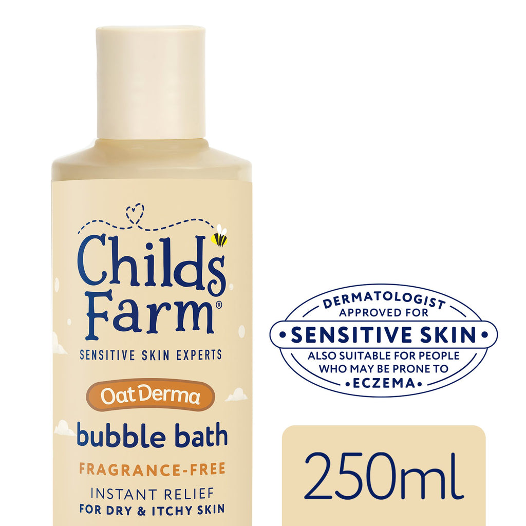 Childs Farm OatDerma Bubble Bath, fragrance free, 250ml