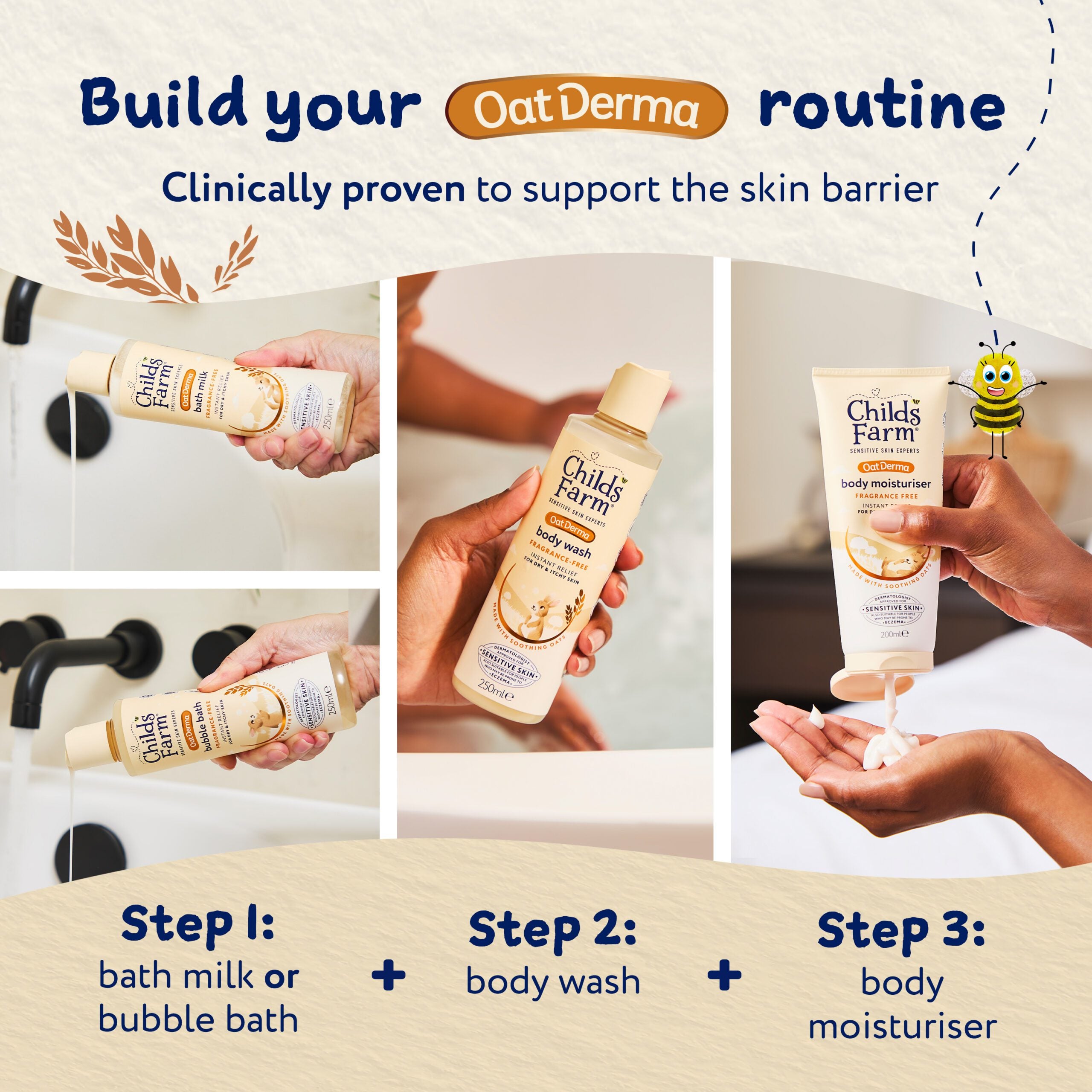 Childs Farm OatDerma Body Wash, fragrance free, 250ml