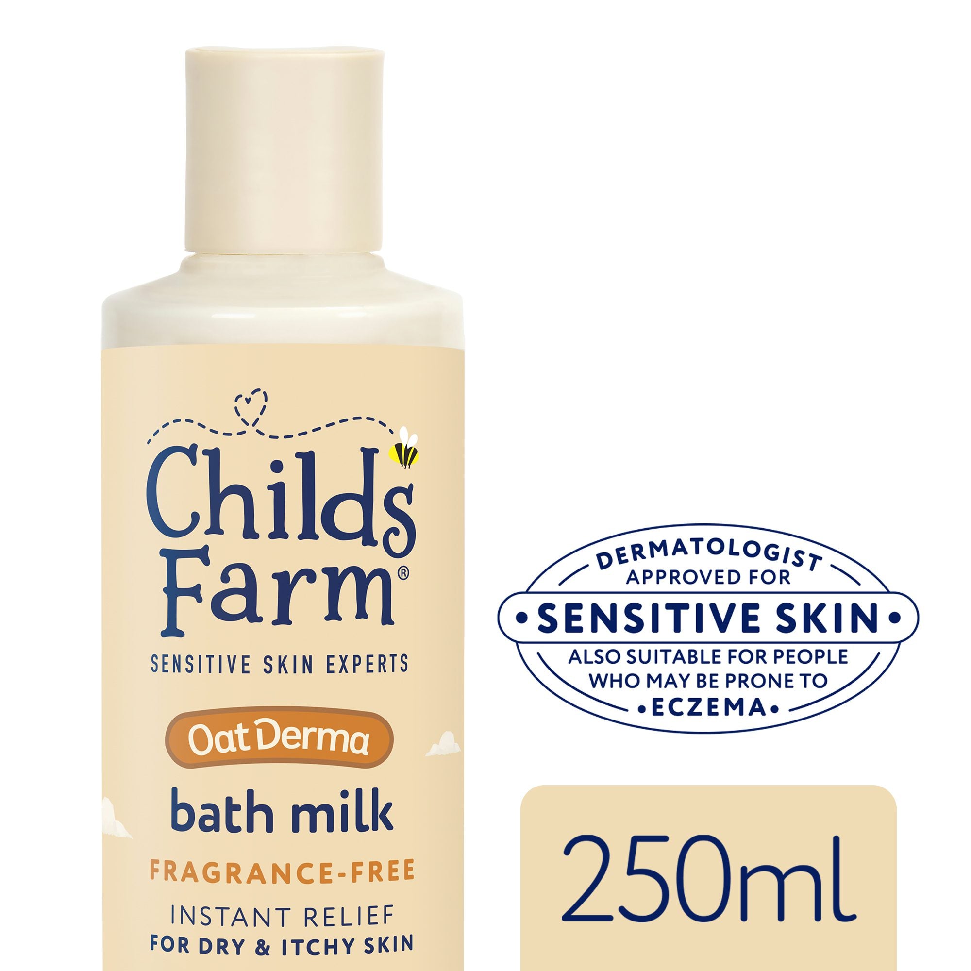 Childs Farm OatDerma Bath Milk, fragrance free, 250ml