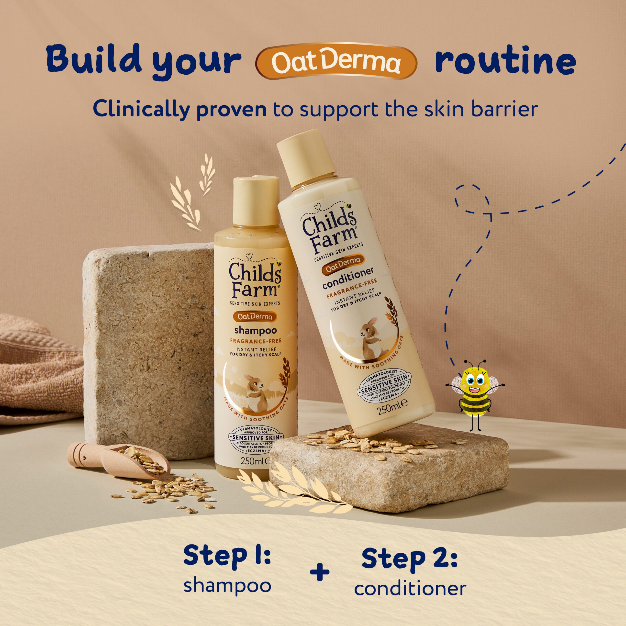 Childs Farm OatDerma Shampoo, fragrance free, 250ml