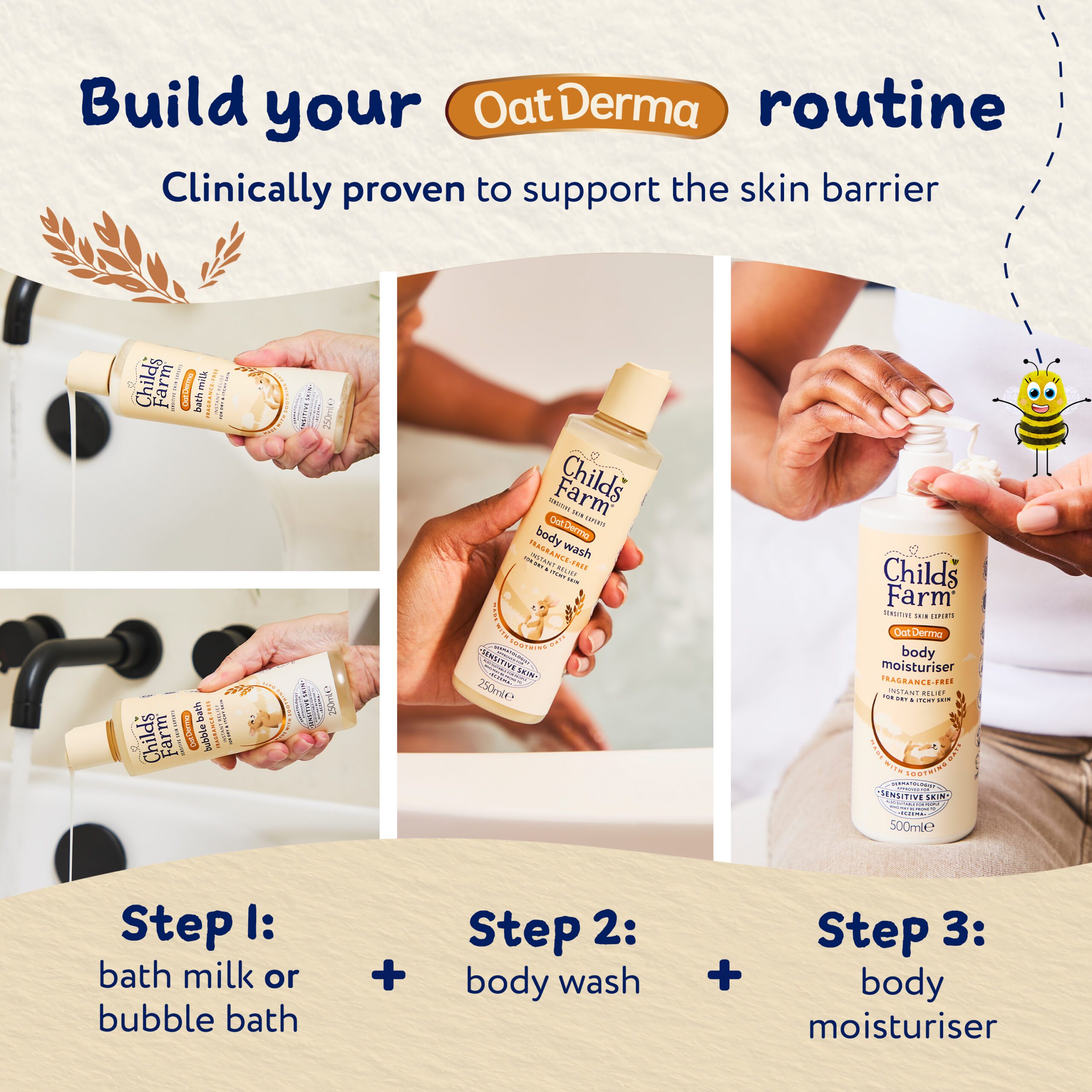 Childs Farm OatDerma Body Moisturiser, fragrance free, 500ml