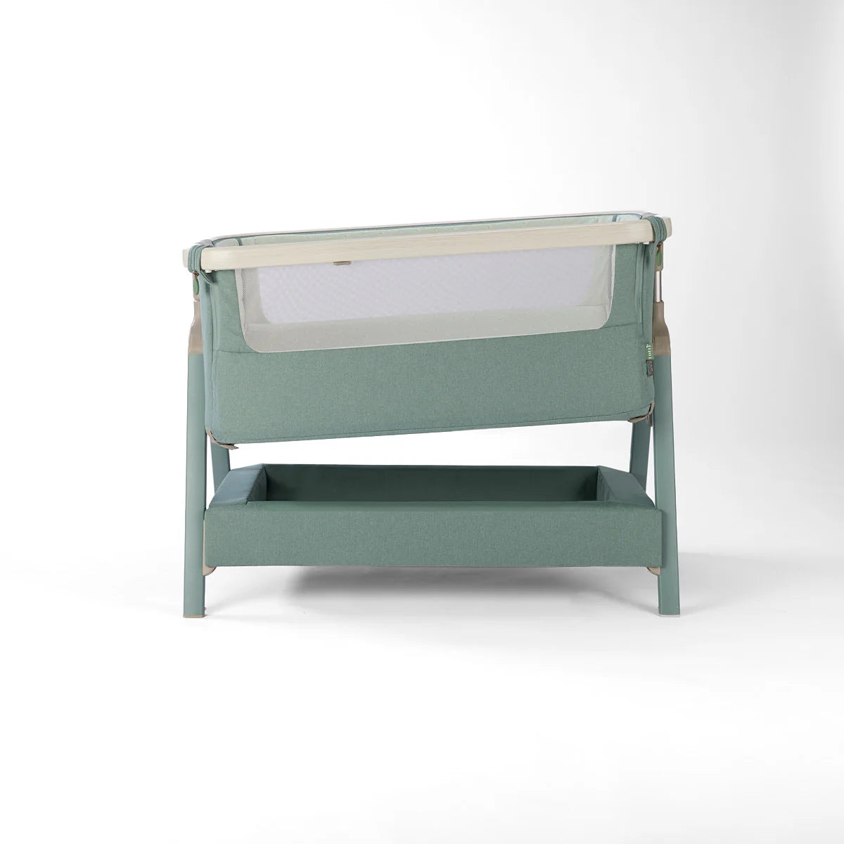 Tutti Bambini CoZee Air 2 Bedside Crib - Whitewash / Kelp
