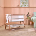 Tutti Bambini CoZee XL Bedside Crib & Cot - Scandinavian Walnut/Ecru