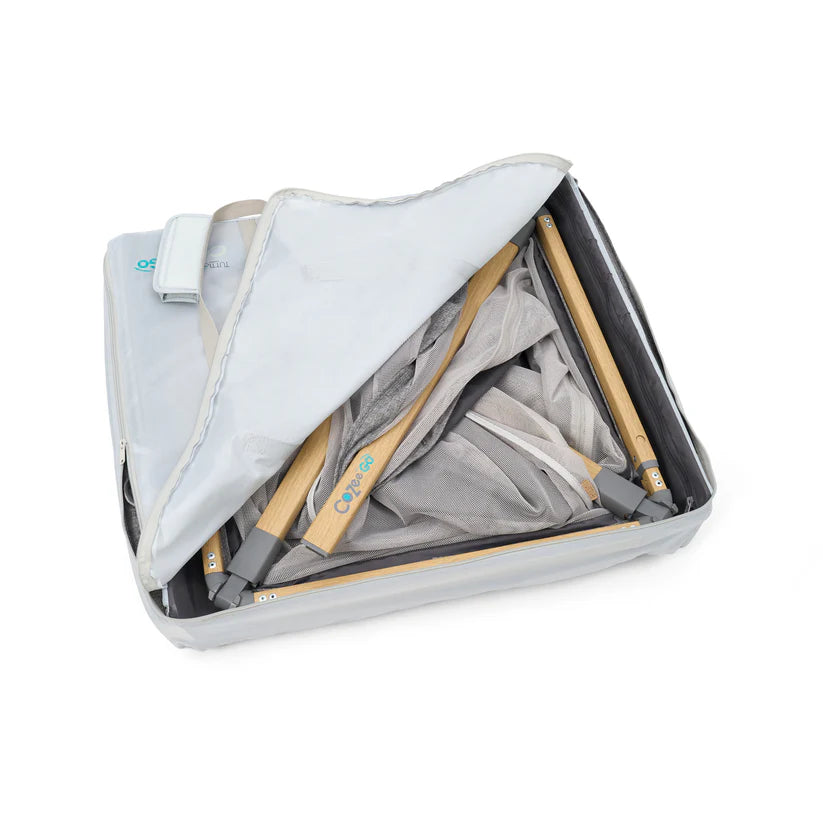 Tutti Bambini CoZee Go 3-in-1 Bassinet, Travel Cot & Playpen - Oak & Charcoal