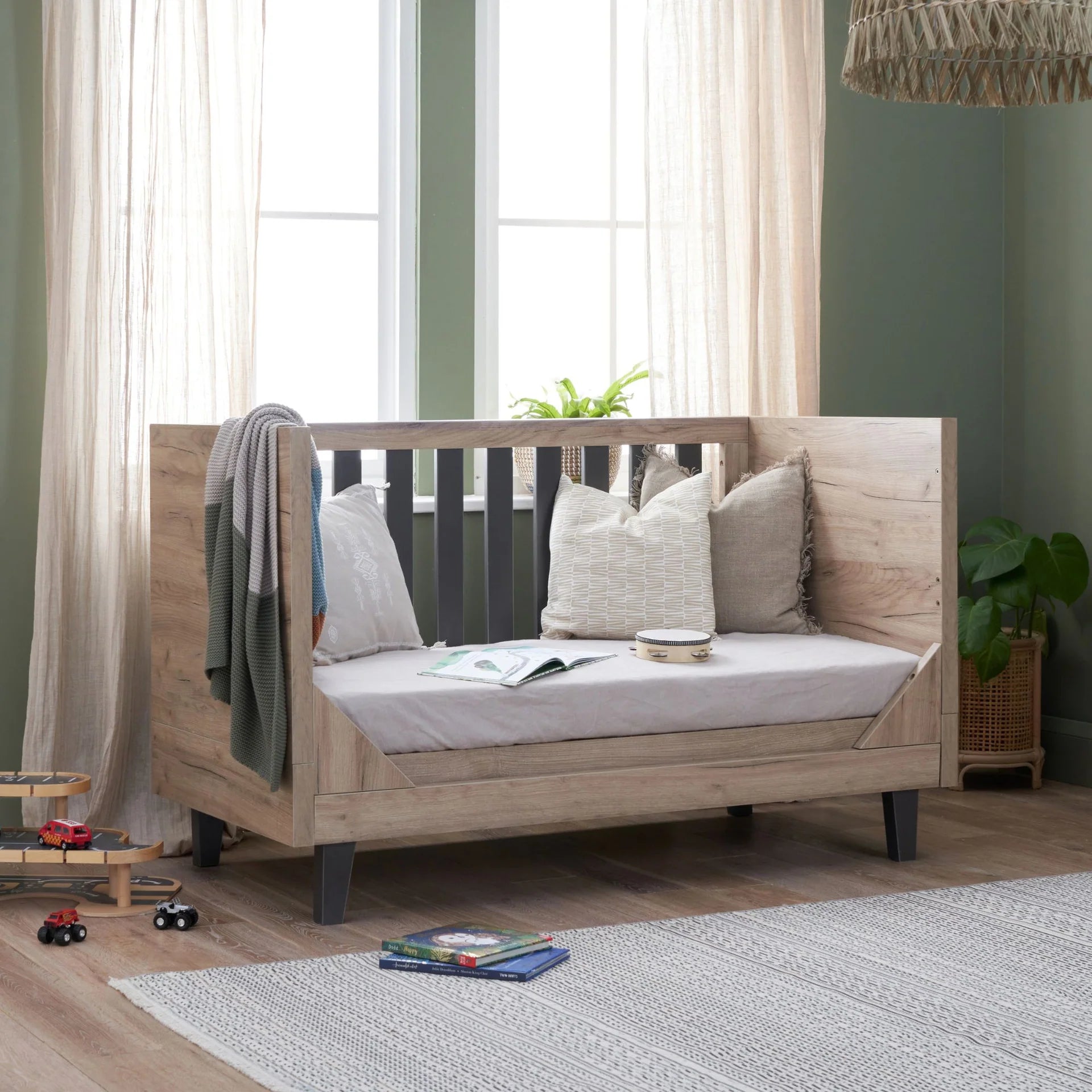 Tutti Bambini Como 2 Piece Set - Distressed Oak / Slate Grey