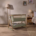 Tutti Bambini CoZee Sense Bedside Crib - Drifted Oak / Eucalyptus
