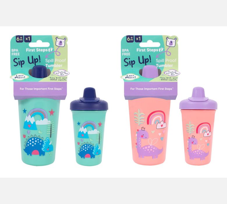 First Steps 300ml Decorated Spill Proof Tumbler