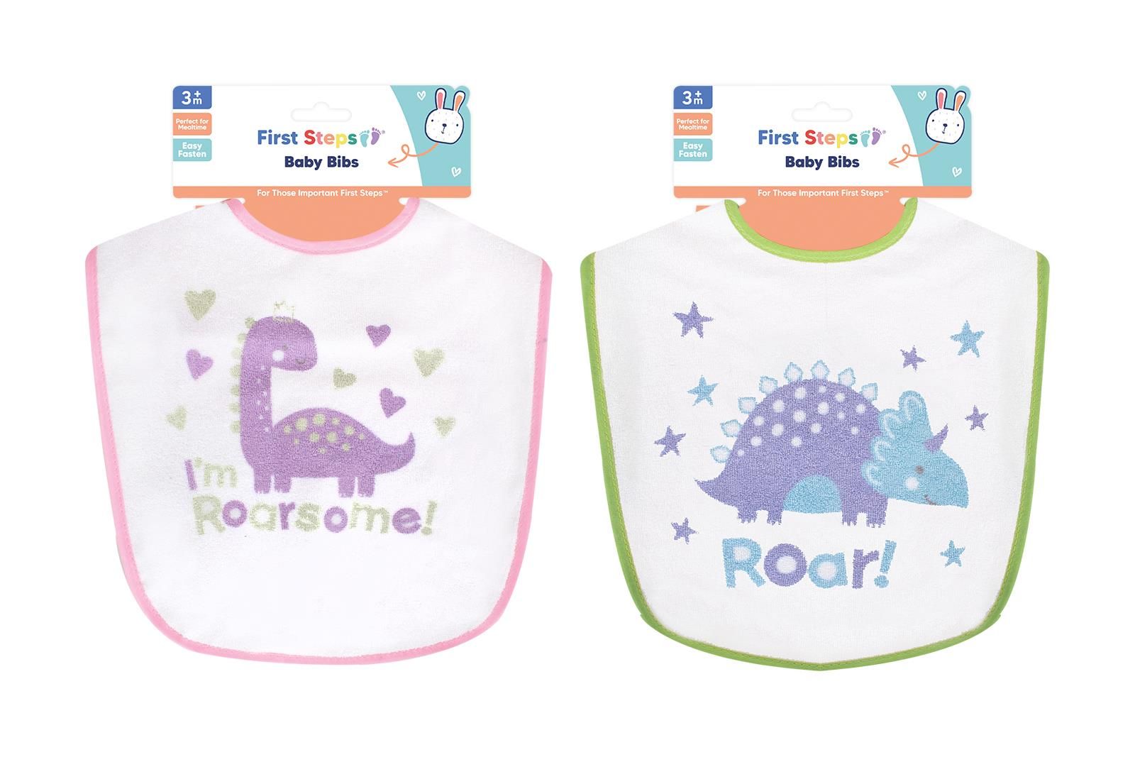 First Steps Baby Bib Dino