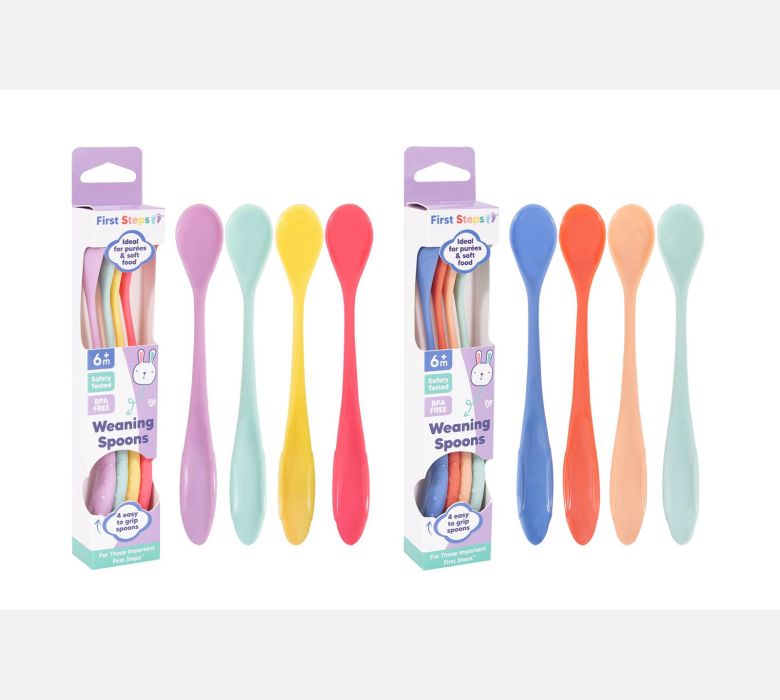 First Steps Long Handle Weaning Spoons 4 Pack