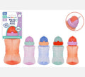 First Steps Pop Up Straw Sports Bottle 4 Assorted Colours