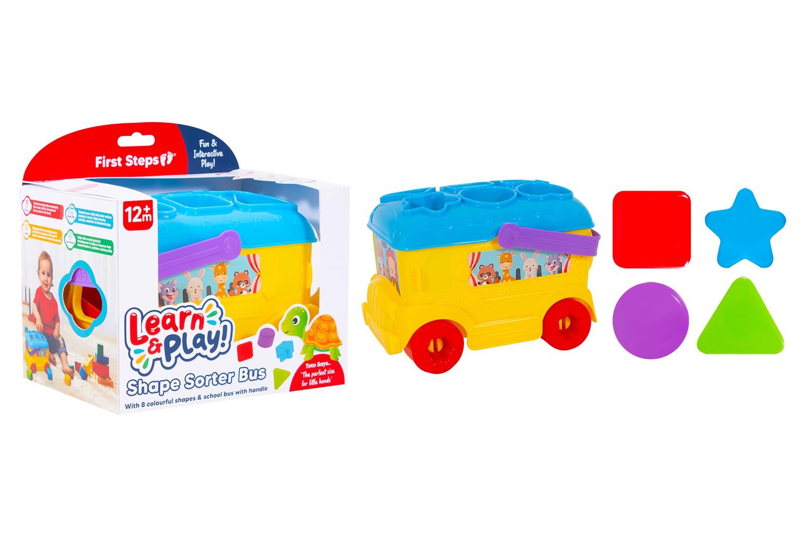 First Steps Shape Sorter School Bus