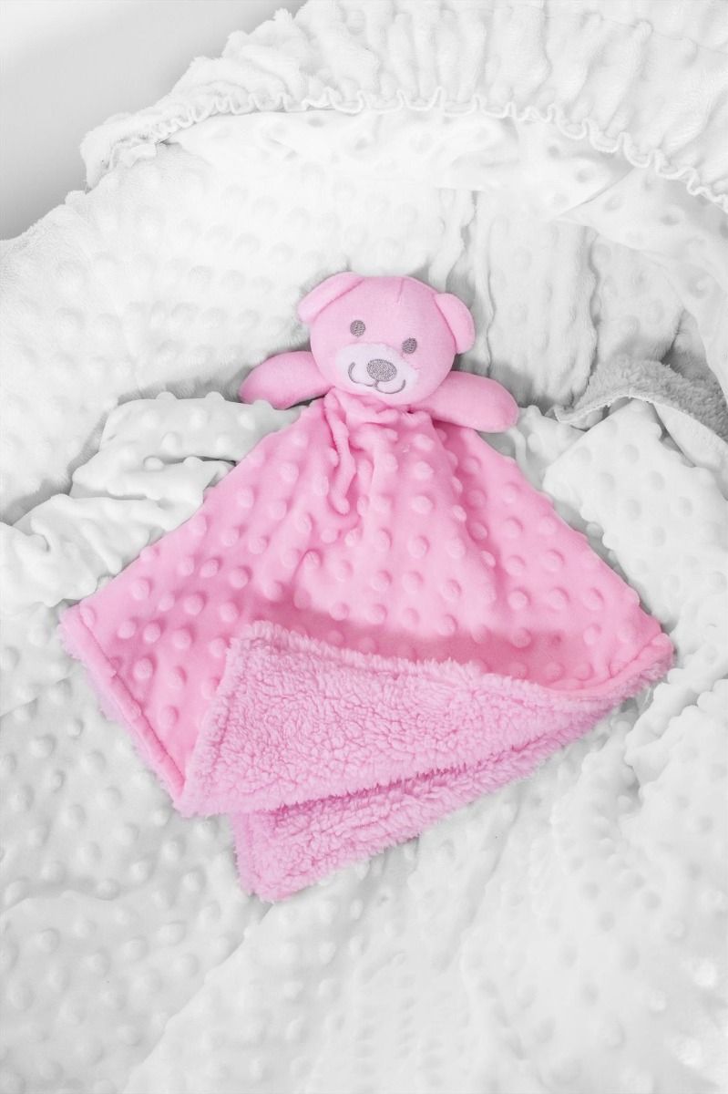 First Steps Soft Double Sided Baby Comforter Blanket Pink