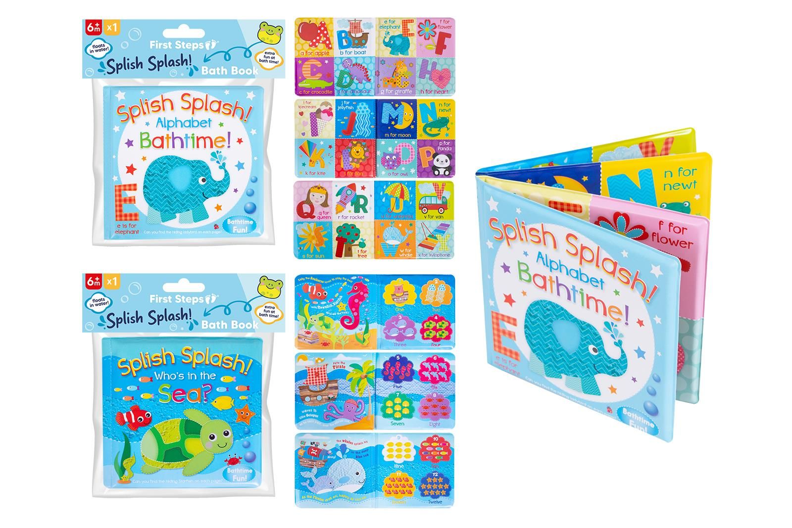 First Steps Soft Pvc & Foam Baby Learning Bath Book 2 Designs