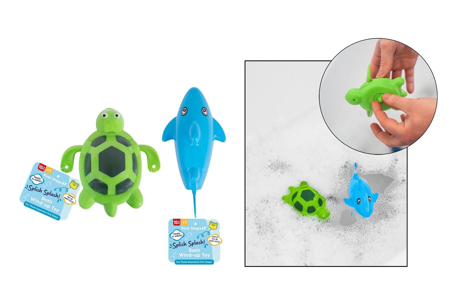 First Steps Wind Up Bath Toy 2 Assorted Designs