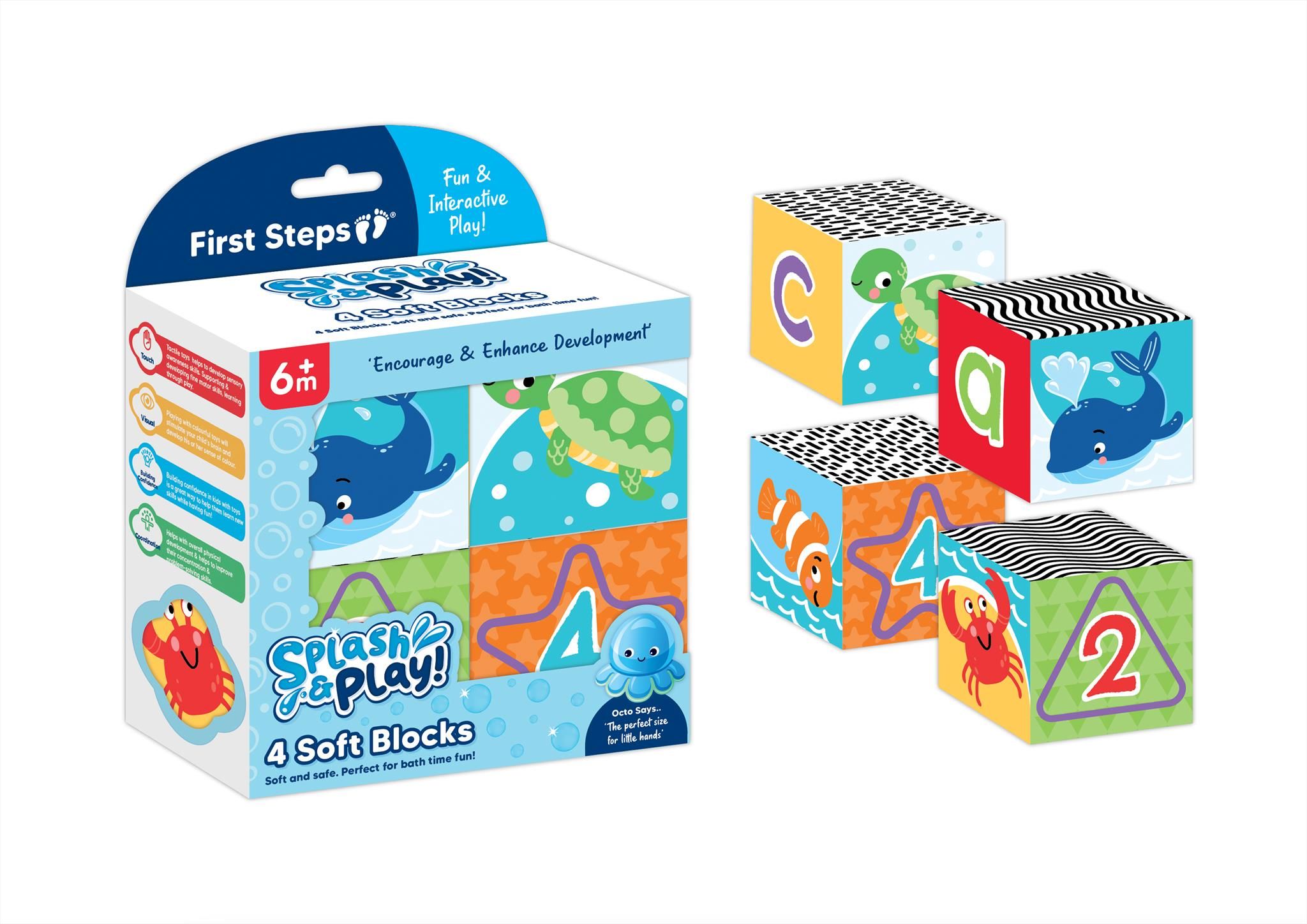 First Steps Soft Bath Blocks Pack Of Four