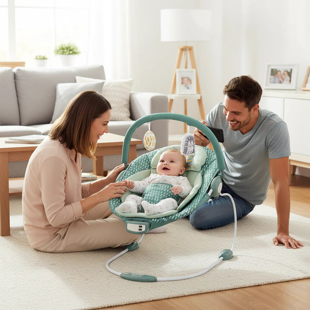 Asalvo Pinchi Musical Baby Rocker - Green
