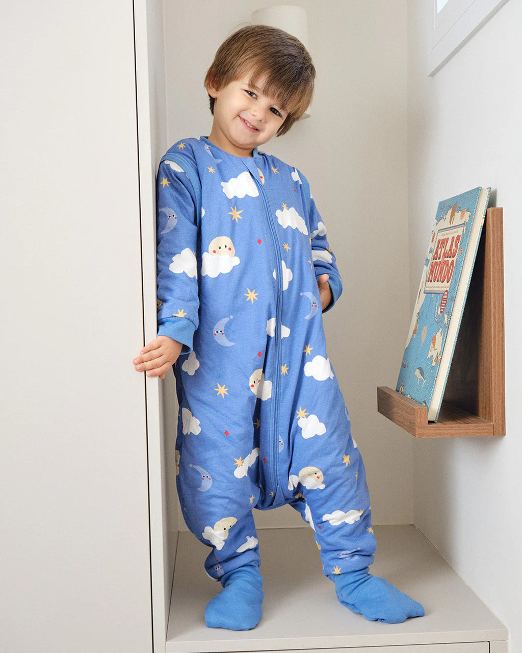 Sleeping jumpsuit with sleeves and socks - Good night - TOG 1 by Molis & Co