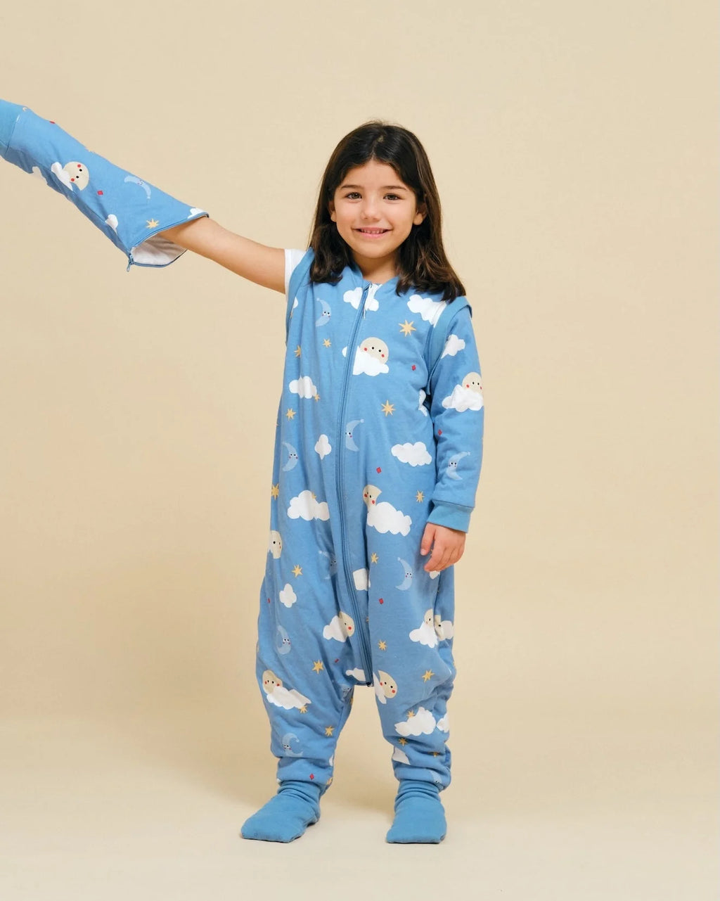Sleeping jumpsuit with sleeves and socks - Good night - TOG 1 by Molis & Co