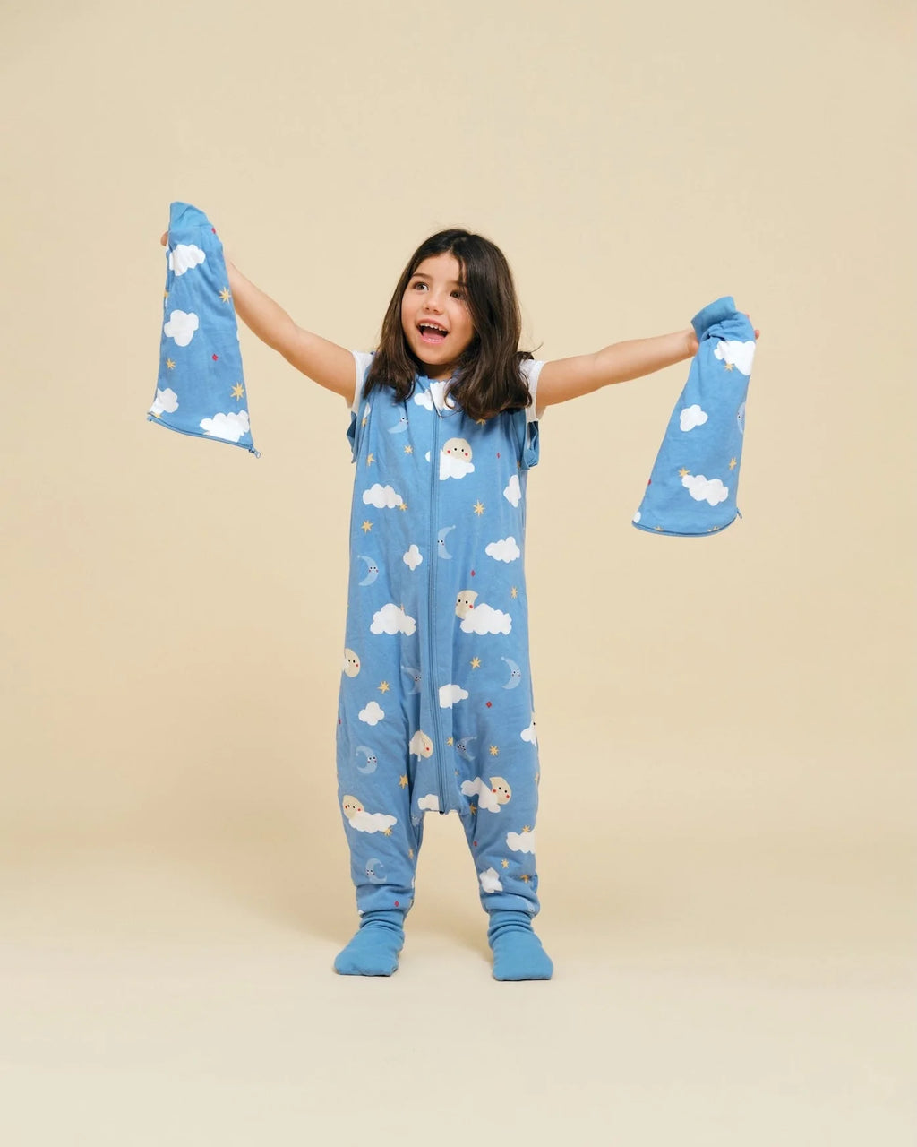 Sleeping jumpsuit with sleeves and socks - Good night - TOG 1 by Molis & Co