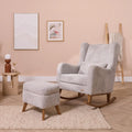 Tutti Bambini Harper Wingback Rocking Chair & Footstool - Cloud Grey