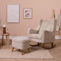 Tutti Bambini Harper Wingback Rocking Chair & Footstool - Teddy Mushroom