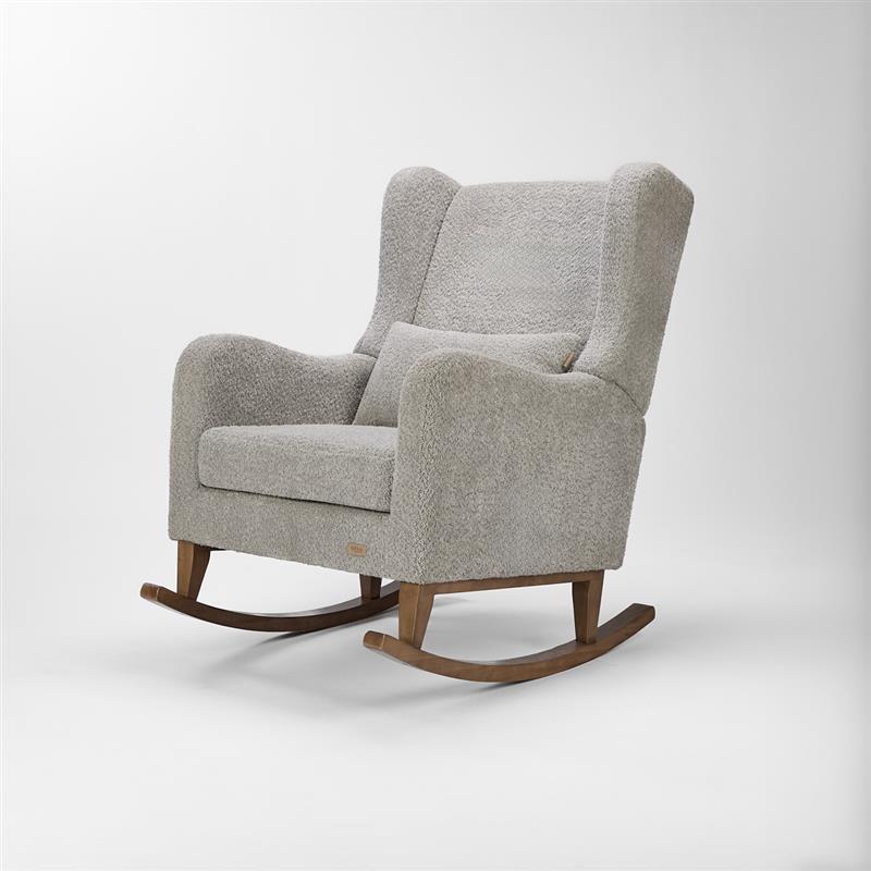 Tutti Bambini Harper Wingback Rocking Chair & Footstool - Cloud Grey