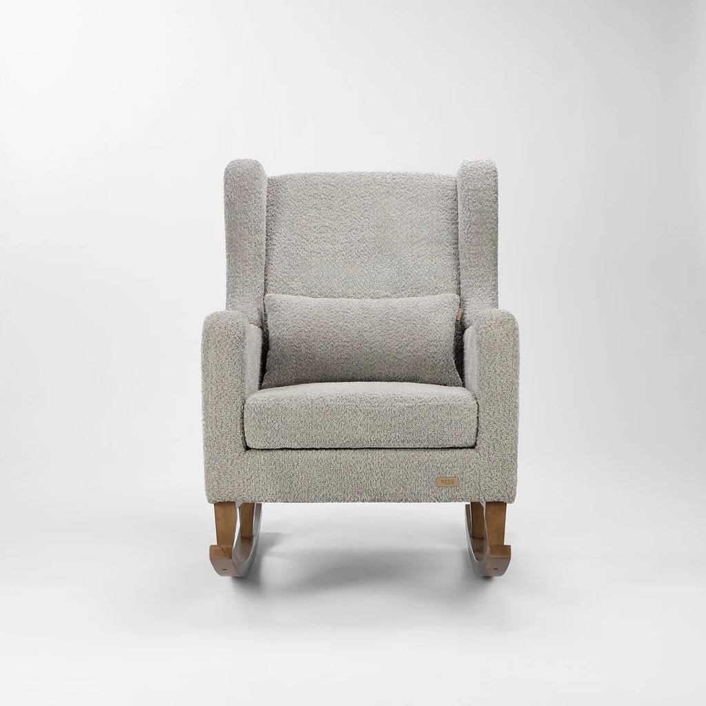 Tutti Bambini Harper Wingback Rocking Chair & Footstool - Cloud Grey