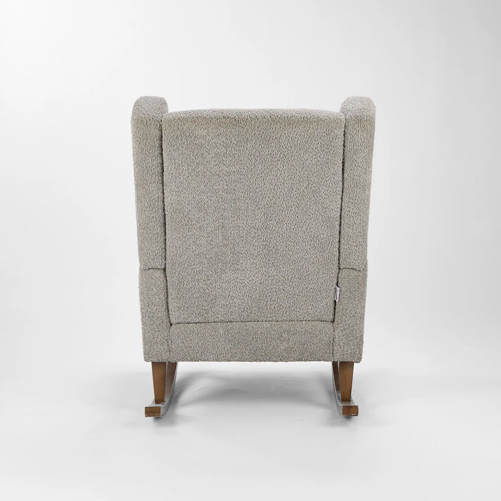 Tutti Bambini Harper Wingback Rocking Chair & Footstool - Cloud Grey