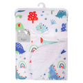 Hugs & Kisses Dino Mink Sherpa Baby Blanket