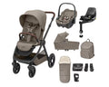 Maxi-Cosi Oxford+ 9 Piece Complete 360 Travel System Bundle - Oak Truffle