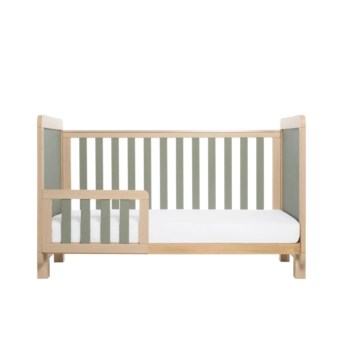 Tutti Bambini Kuba Cot Bed - Oak / Sage Weave