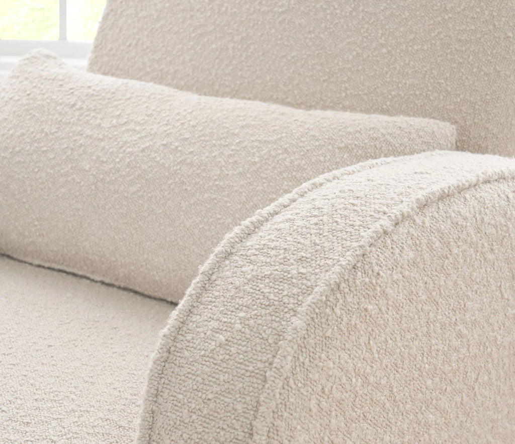 Tutti Bambini Micah Rocking Chair & Storage Footstool - Boucle Fresh Cream