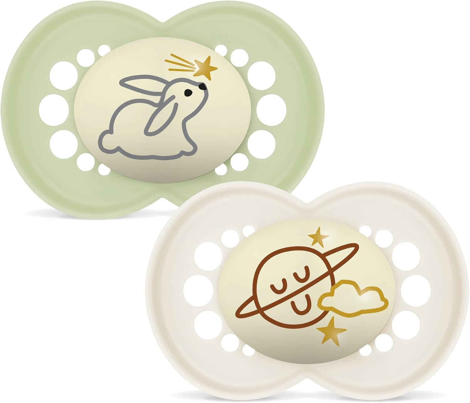 MAM Original Night Soother 18-36 months, set of 2 - Rabbit