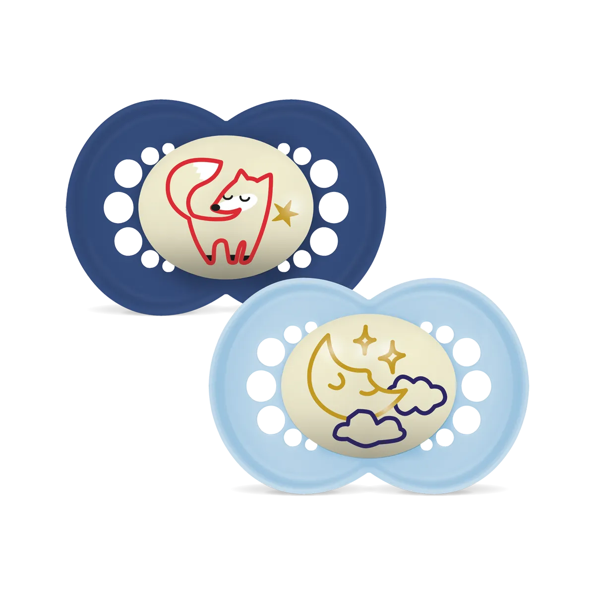 MAM Original Night Soother 18-36 months, set of 2 - Fox