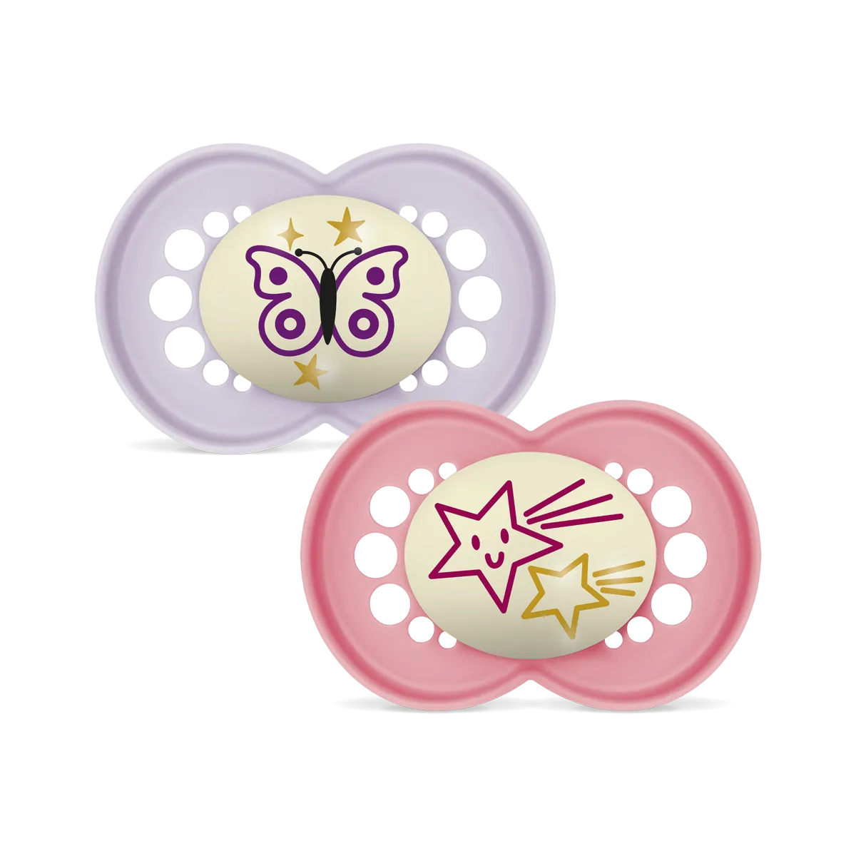 MAM Original Night Soother 6-18 months, set of 2 Butterfly