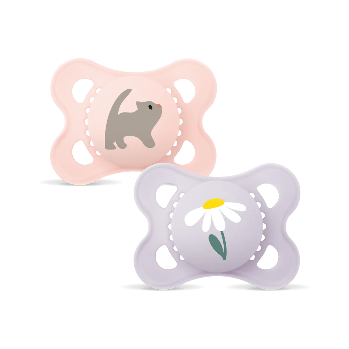 MAM Original Soother 2-6 months, Set of 2 - Cat/Flower