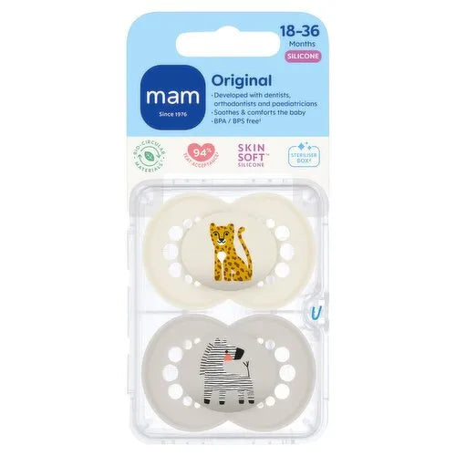 MAM Original Soother 18-36 months, set of 2 Zebra (Copy)