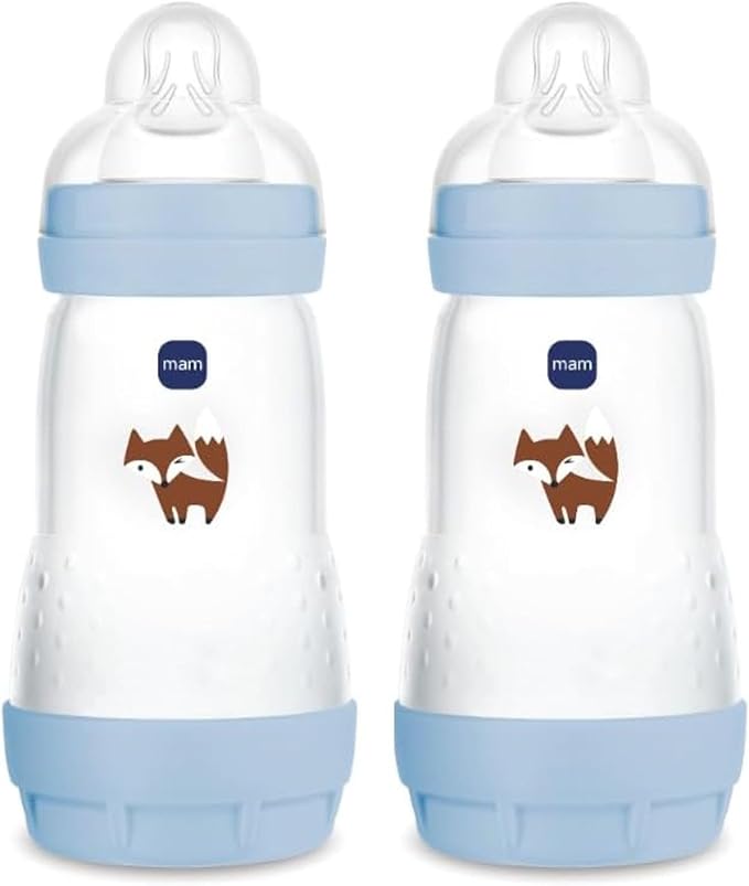 MAM Easy Start Anti-Colic Baby Bottles | 2 Pack Blue (2 x 260ml)