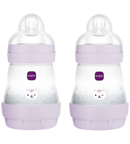 MAM Easy Start Anti-Colic Baby Bottles | 2 Pack Cat (2 x 160ml)