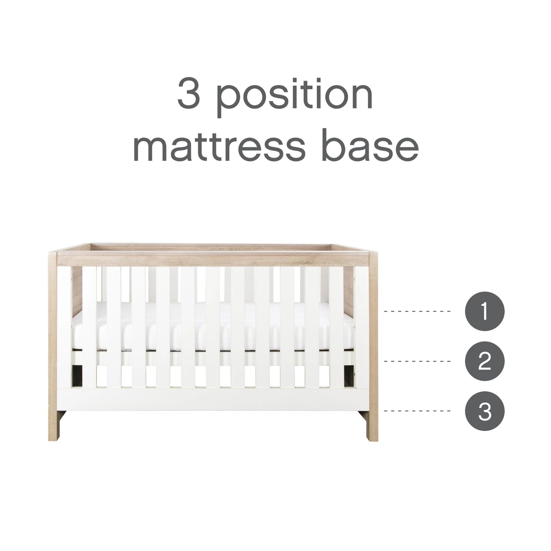 Tutti Bambini Modena Collection - Modena 3 in 1 Cot Bed