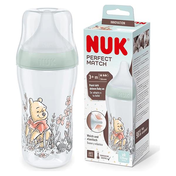 NUK Perfect Match Bottle Blue Pooh 260Ml