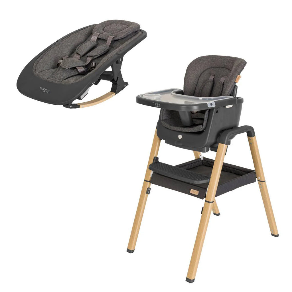 Tutti Bambini Nova Birth to 12 Years Complete Highchair Package - Grey / Oak